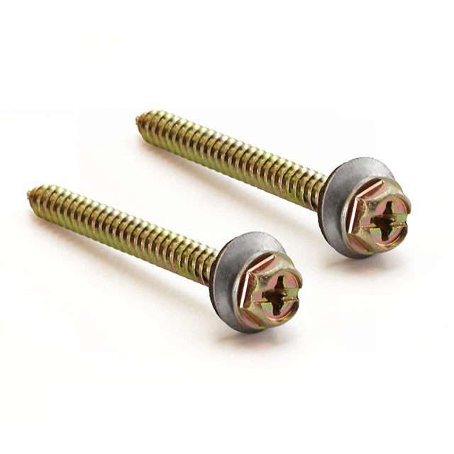 ANSI JIS Customized Logo Wafer Head Self Drilling Screw Nail