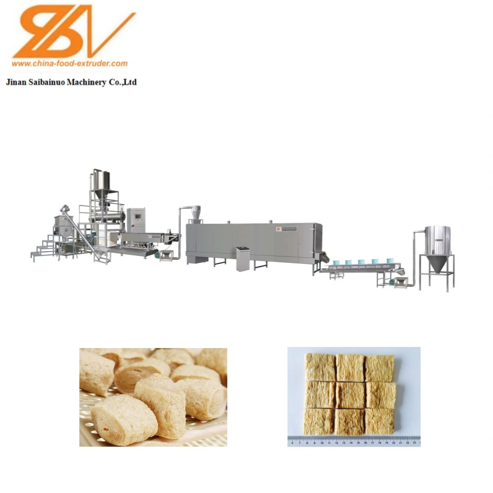 Stainless Steel Automatic Texture Soya Protein Meat Chunks Mince Processing Production Line