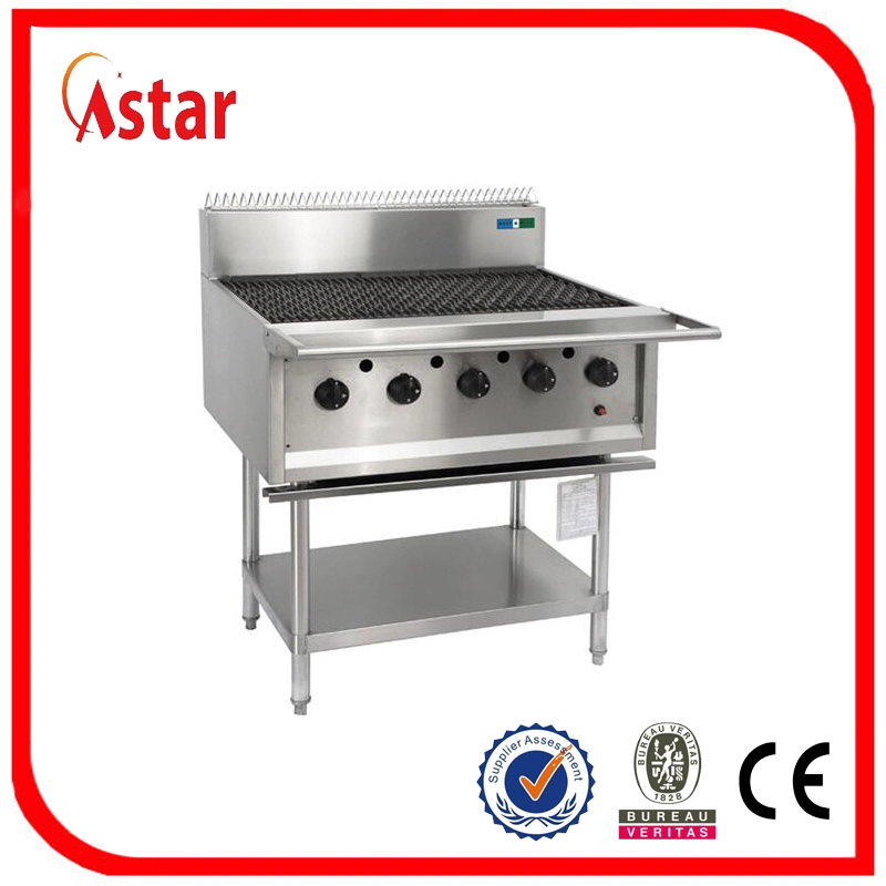 5 Burner Gas Barbecue Grill for Commercial Kitchen Equipment