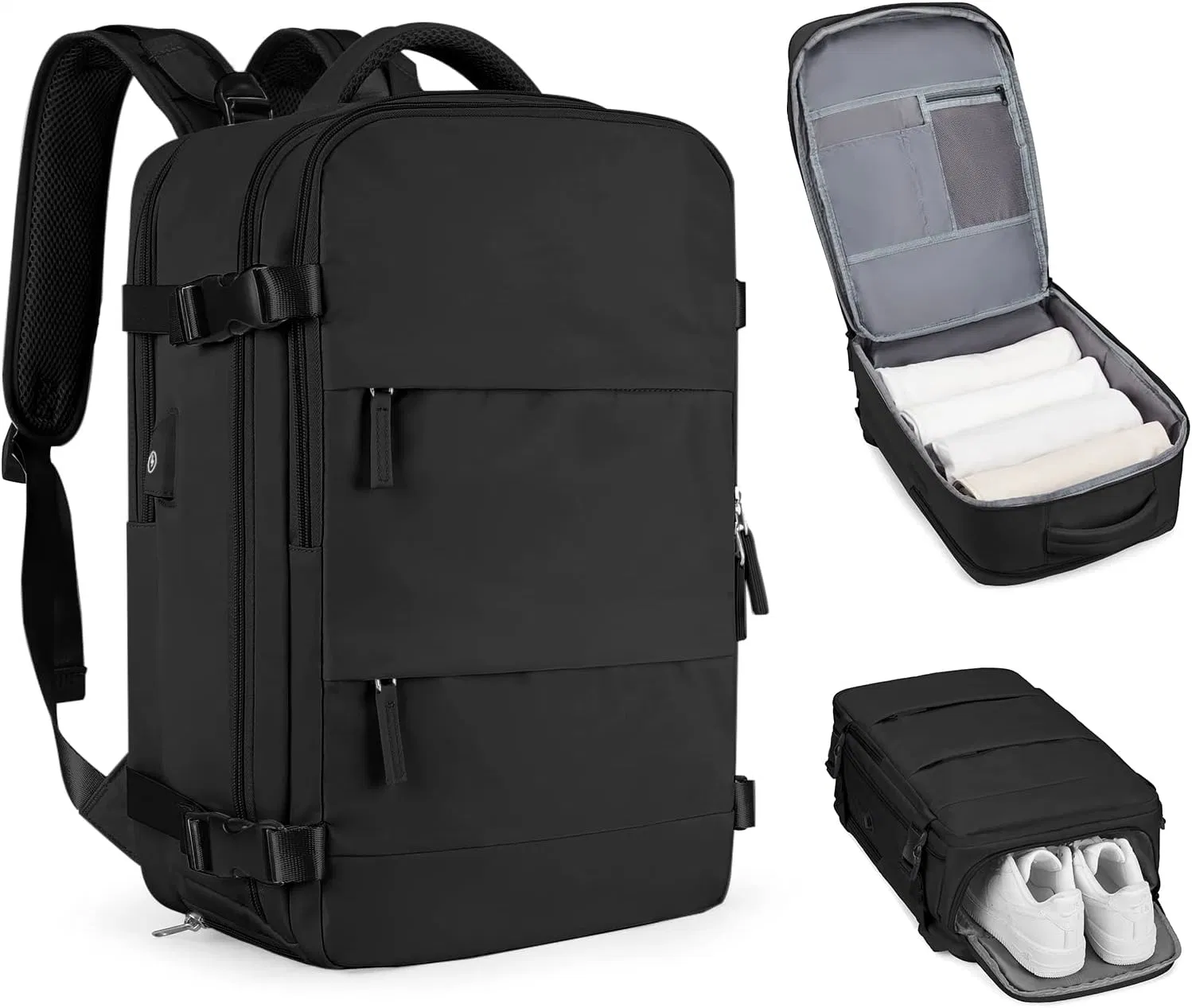 OEM haute qualité femmes hommes Voyage Carry on Backpack Business Sac de sport étanche à bord de voyage Sac de jour décontracté bagages de randonnée sac à dos