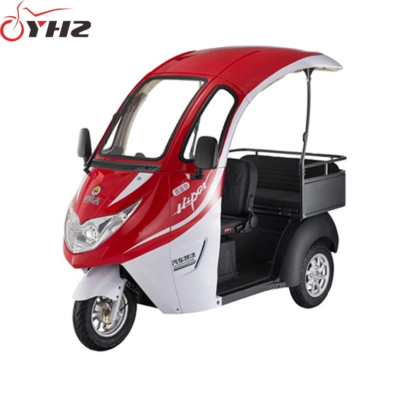 Carro elétrico de três rodas de corpo aberto para adultos com e-scooter de 800 W/1000 W. Caixa traseira