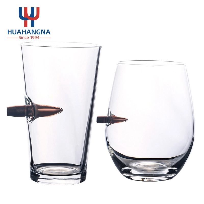 Barware Bent Wine Glass Bullet Shot Whiskey Drinking Glass Ware