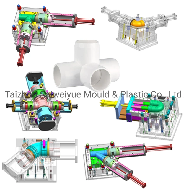 تركيب PVC بموصّل المرفق Mold 45 قالب حقن الأنابيب البلاستيكية قالب