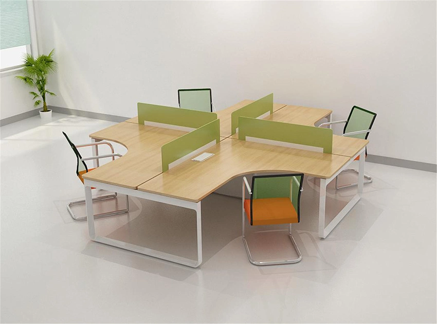 Commercial Office Furniture Modular Rectangle Office Desk 4 Person Workstation