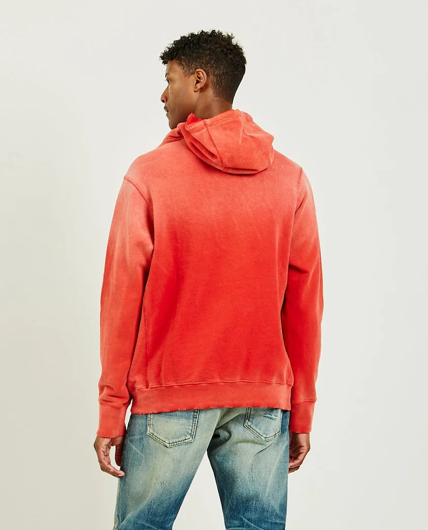 100%Cotton High quality/High cost performance Blank Mens Hoodie Drop Shoulder Red Sun Faded Hoodies with Strings