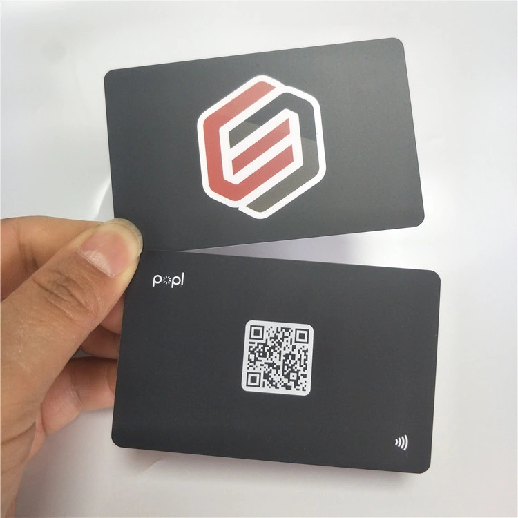 High quality/High cost performance Full Black Matte Finish Social Media NFC Business Card for Sharing Contact Profiles Url Links