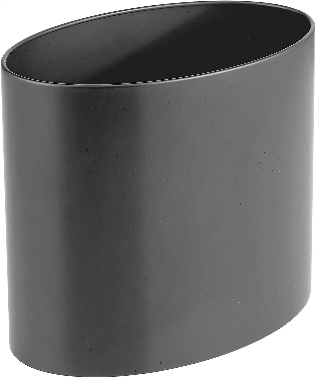 Holds Waste and Recycle Bathroom Kitchen Stainless Steel Metal Oval Trash Can