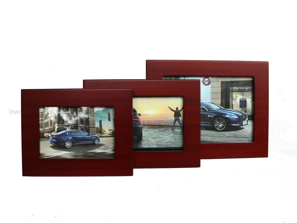 Sapele Wood Matte Finish Picture Photo Photo Certificate Diploma Frame with Metal Stand