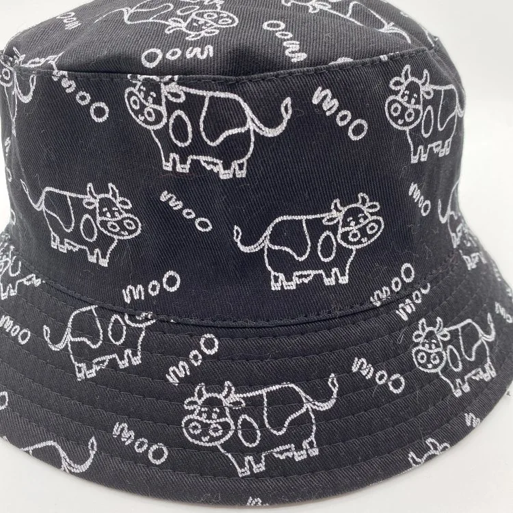 Custom OEM Printing Fishing Bucket Hat with Woven Label