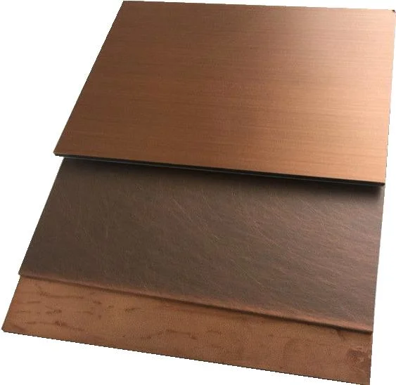 Wainscoting Fire-Resist Brushed Copper Outdoor Wall Protection Panel