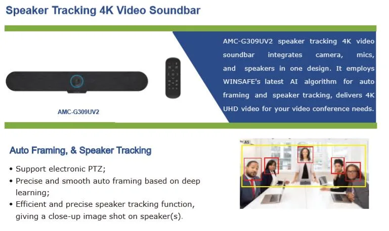 Mittlerer Tagungsraum, sprechende Tracking 4K Webcam