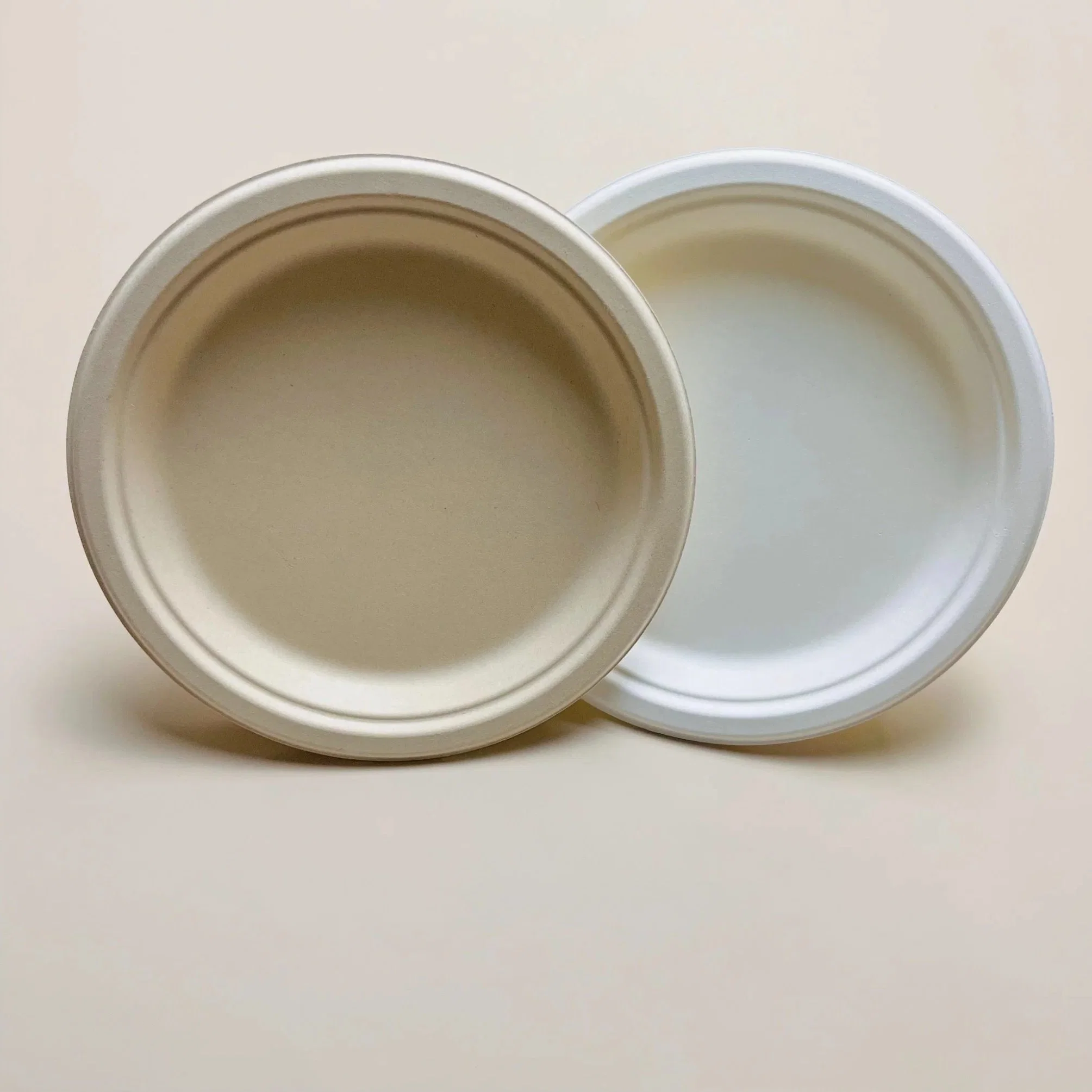 Biodegradable Compostable Disposable Sugarcane Bagasse 6/7/9/10 Inch Dining Restaurant Plates Set Dinnerware