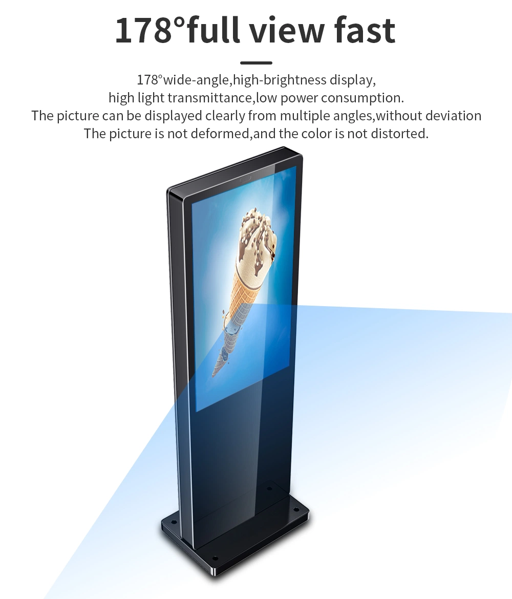 2500nits 43 55 65 75 86 Inches Outdoor Free Standing Gemdragon LCD Digital Signage Outdoor Interactive Touch Screens Kiosks