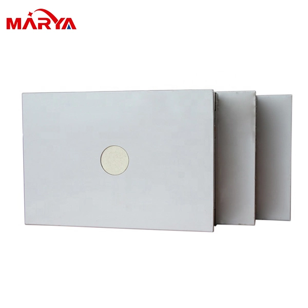 Marya 100mm Thickness Alu. Honeycomb Fireproof Sandwich Cleanroom Panel for Pharmaceutical Commercial LED Panel Cleanroom Classroom Studio Surface Square LED