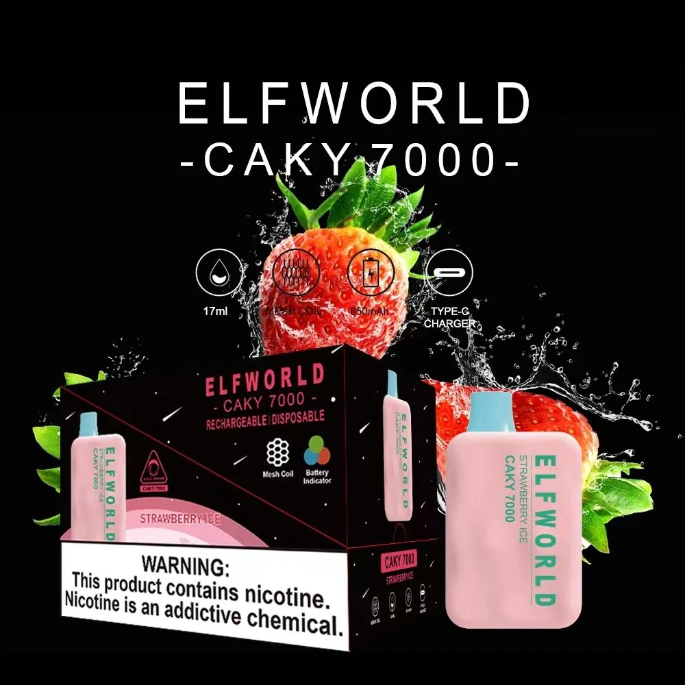 Vapes Elf World Caky 7000 Puff Disposable Vape Best Disposable Vap Wholesale I Vape Fast Ship China Electronic Cigarette