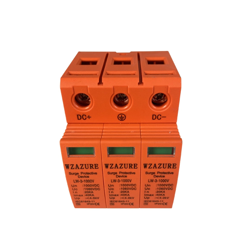 Pararrayos DC 1000V 20ka 40KA Protector de sobretensión de corriente de descarga 1000 VDC SPD