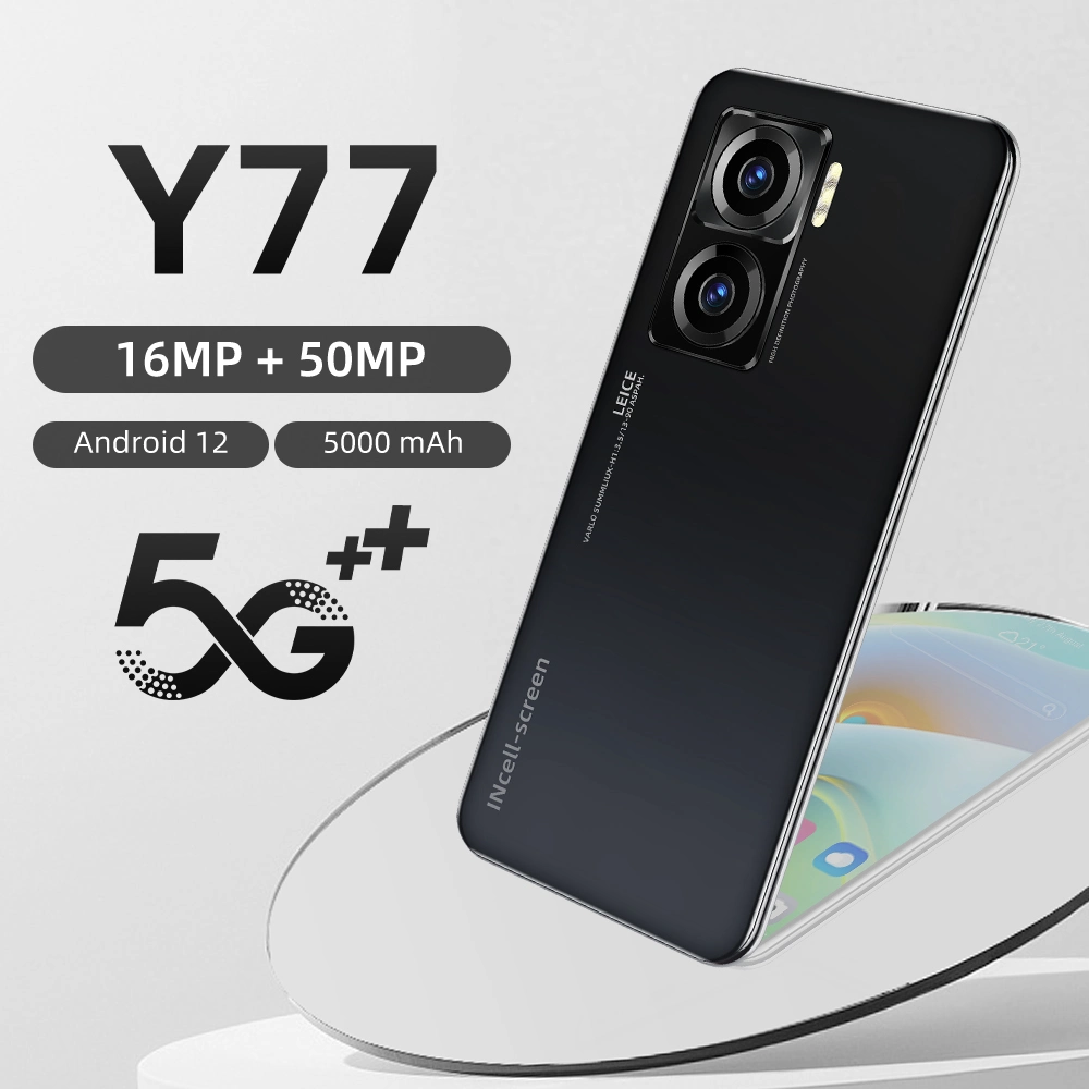 هاتف ذكي جديد Y77 5g Mobile Phone سعة 5.8 بوصة 16 جيجا بايت + 1 تيرابايت 16mp+50 mp