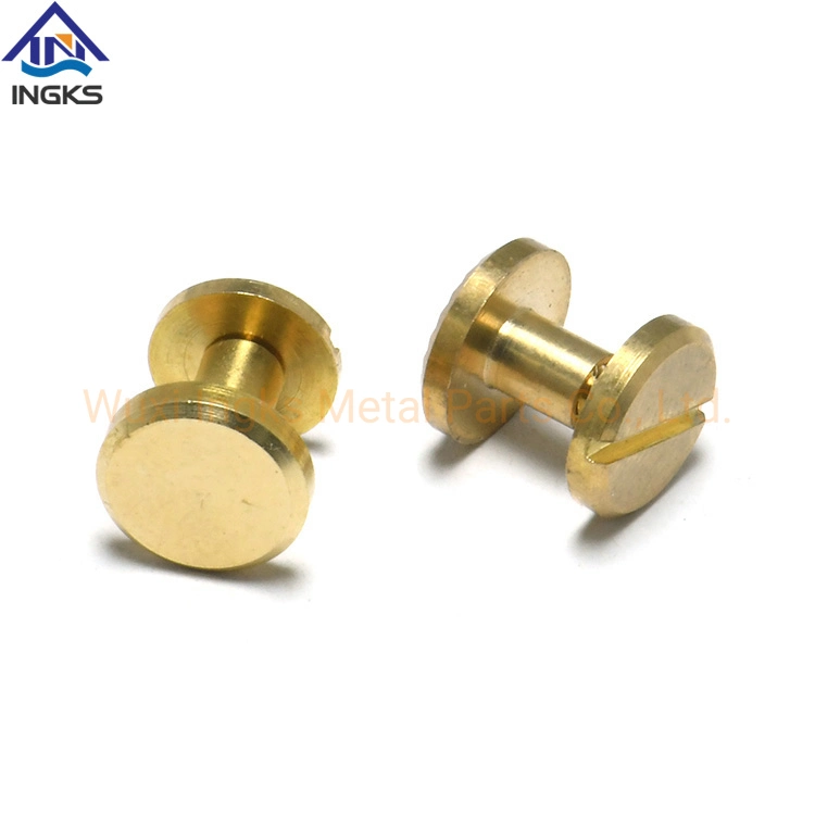 Flat Slotted Head Binding Screw Male and Female M3 Brass Chicago Screw