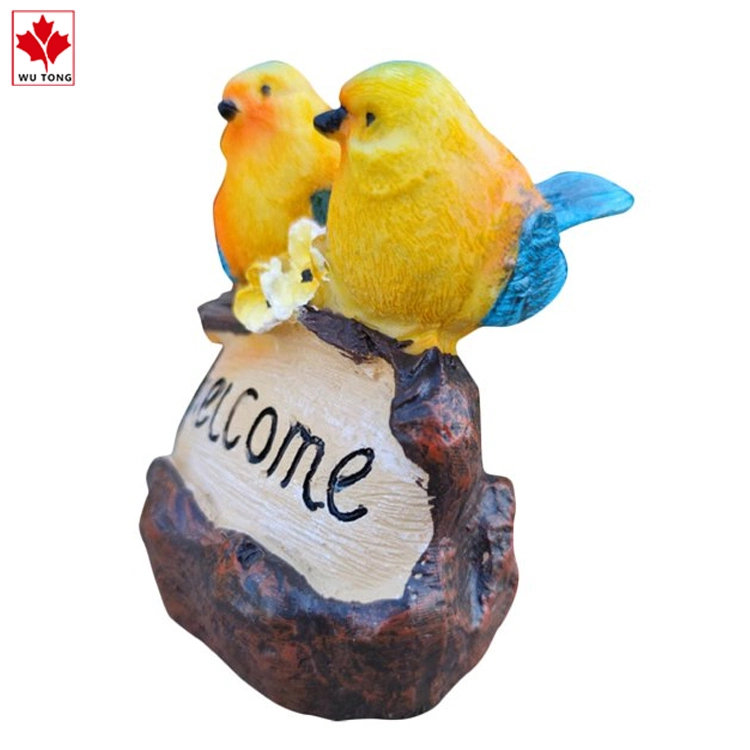 Realístico Crafts resina Welcome Bird Statue decoração