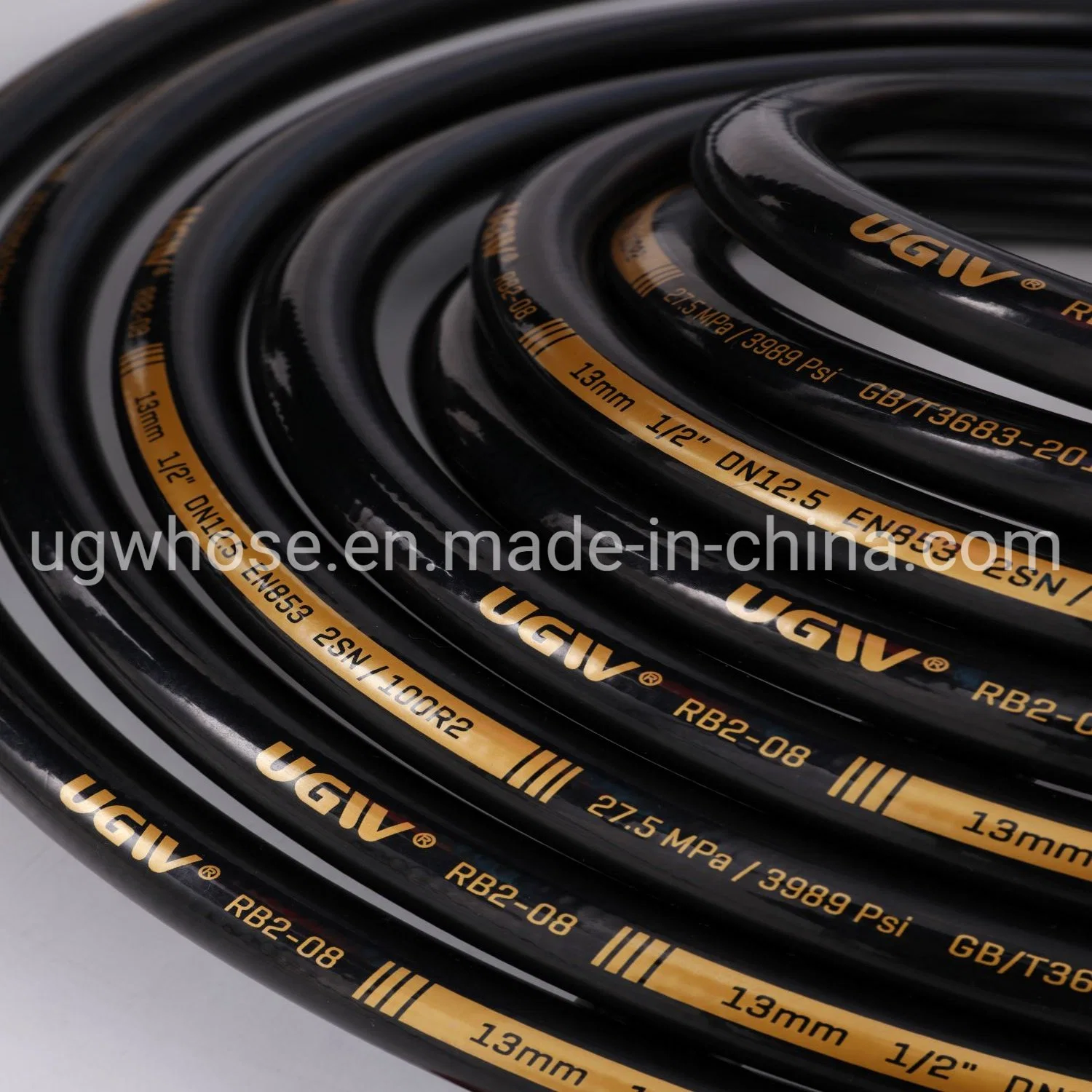 High Pressure Steel Wire Braides Rubber Hose with Smooth Cover Ugw Hose