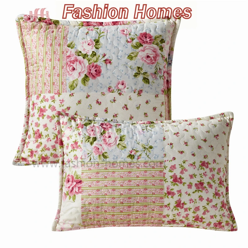 3pcs eleganter Flower Quilt Microfaser Quilt Patchwork Quilt bedruckter Quilt Bettüberwürfe und Sham Quilt