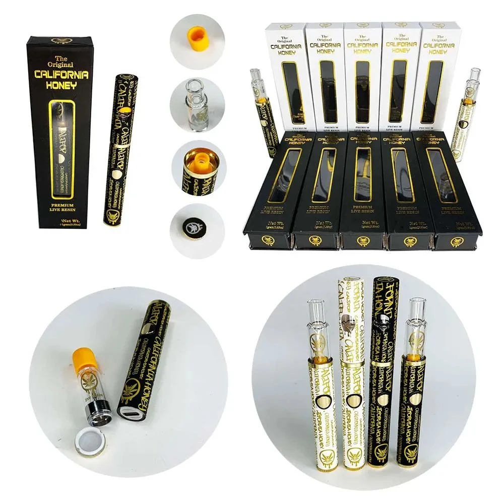 California Honey Disposable/Chargeable Vape Pen E Cigarettes Class Cartridges Carts Atomizers Empty Live Resin Vaporizer Cartridge