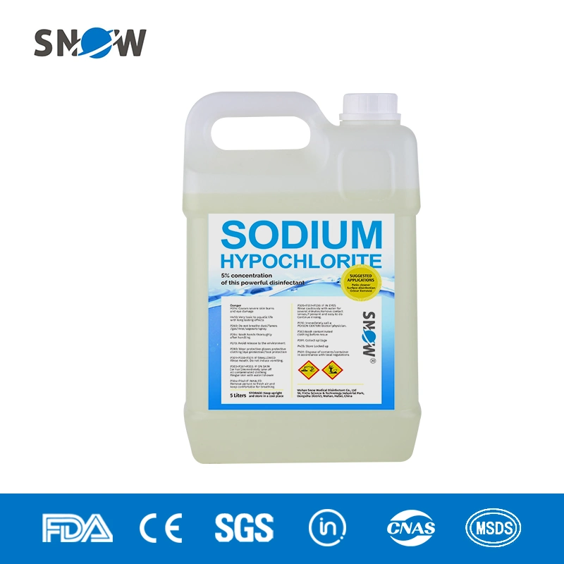 Active Ingredient Snow Brand Dsinfection Solution Sodium Hypochlorite with Content of 5%