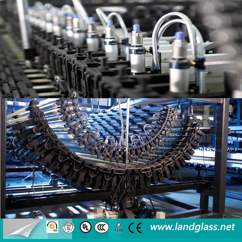 Landglass Horizontal Flat and Bent Building Low-E 4-19mm Glass Tempering AMD Bending Machine