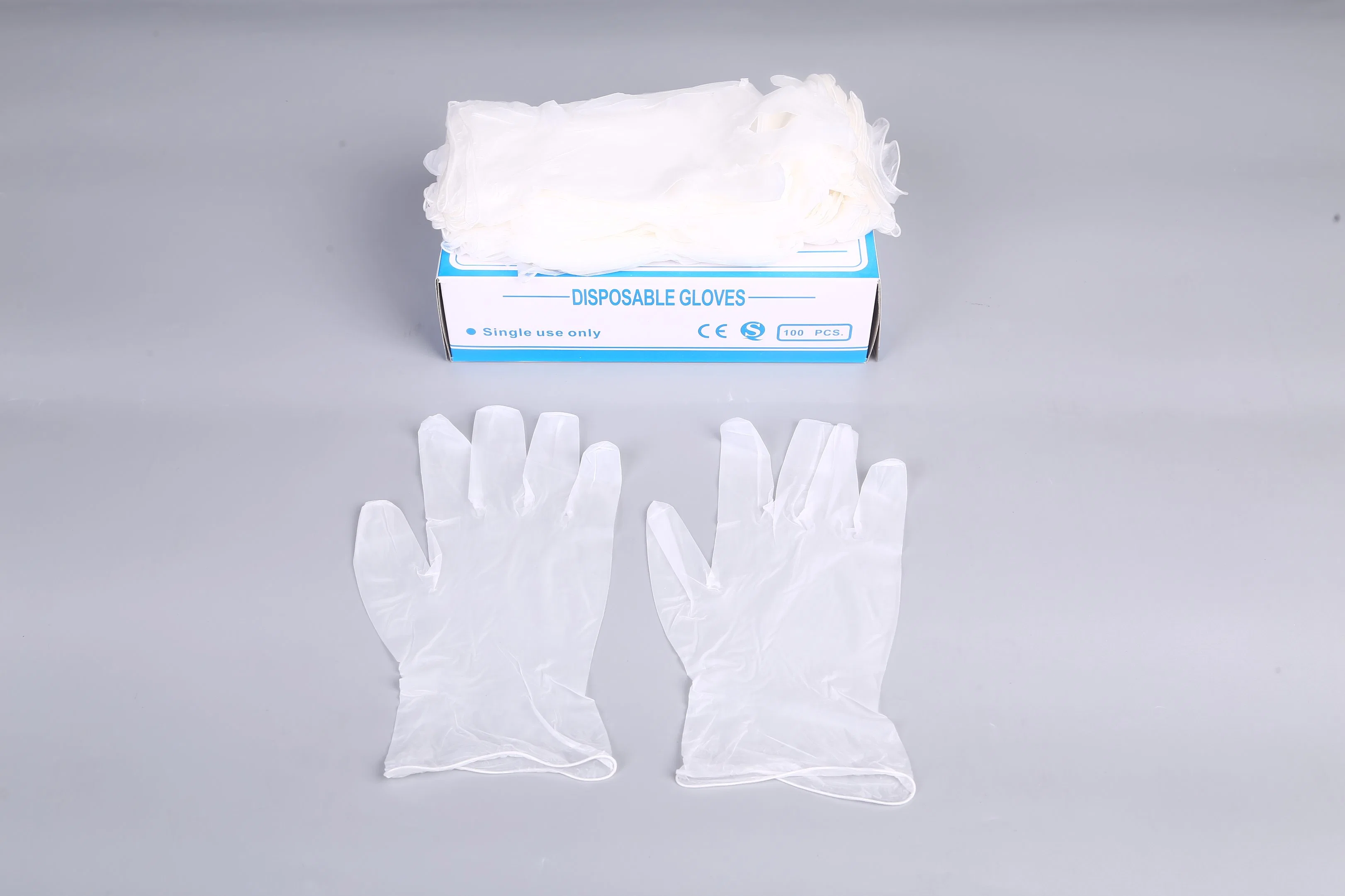 PVC Powder Free Disposable Hand Clear with Plastic