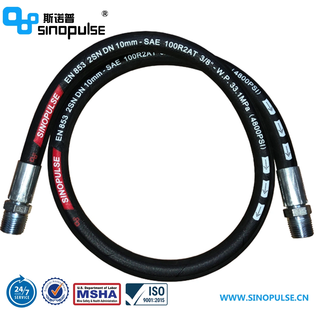 Msha Certified SAE100 R2at 3/8" Hydraulic Hose