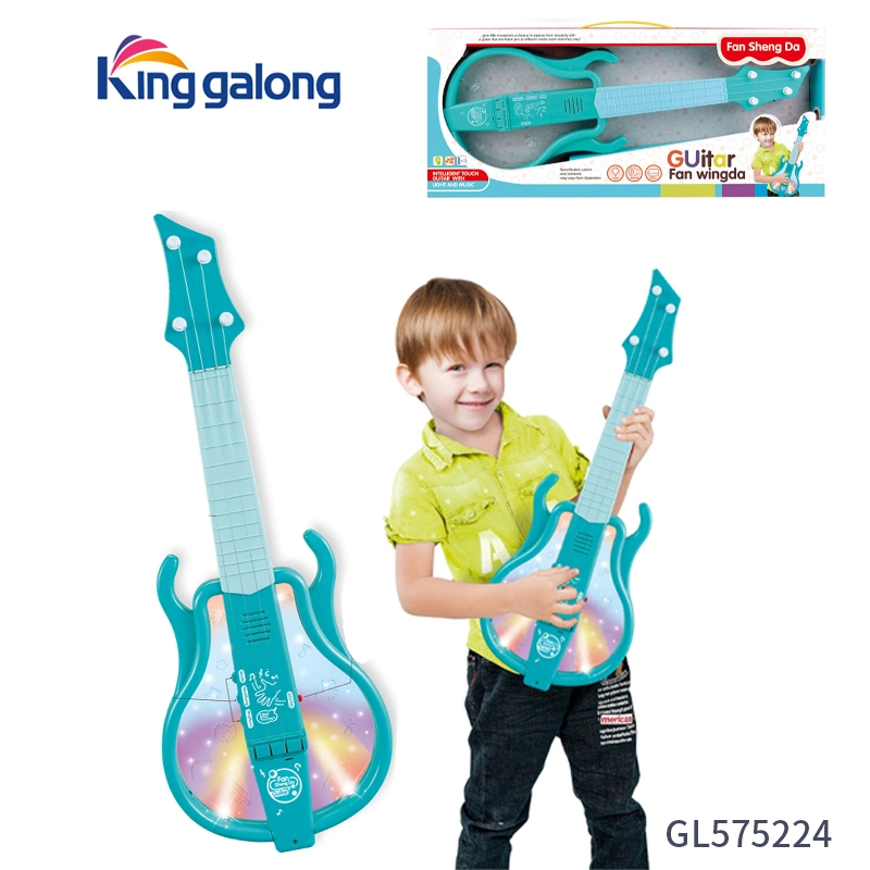 Cute Cartoon Musical Instrument Plastic Guitars Four Strings Kids Toy Ukulele