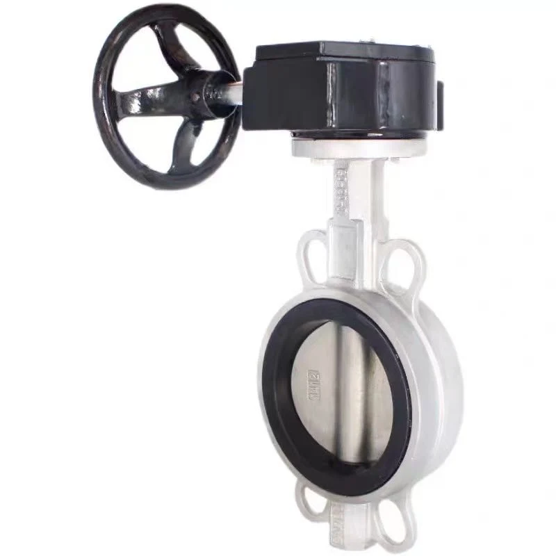 Customized DN25 DN32 Center Line Ductile Iron Cast Iron Hand Bar Wafer Butterfly Valve