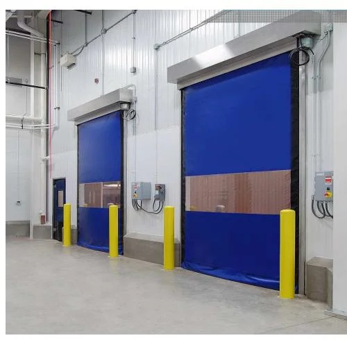 Automatic GMP PVC Fabric Zipper Type Rapid Rolling Shutter Door