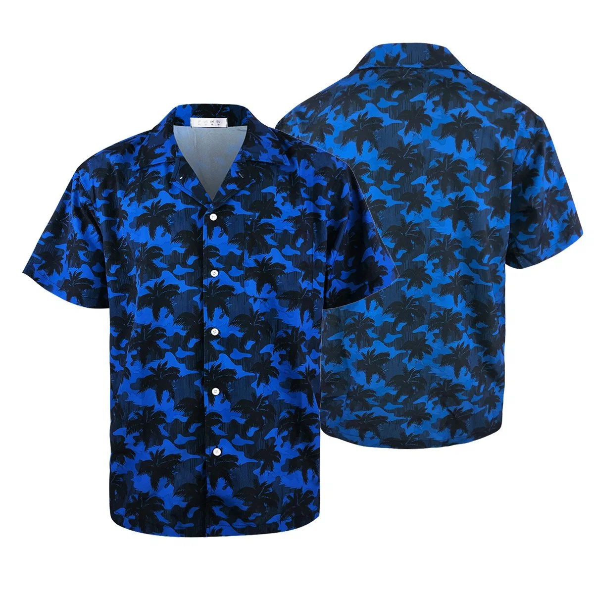 Camisas abotonada para hombre Camisa hawaiana con diseño de estampado personalizado