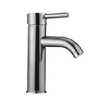 Wide Angle Deck Mounted Brass Chrome Plated Modern Design Basin Faucet