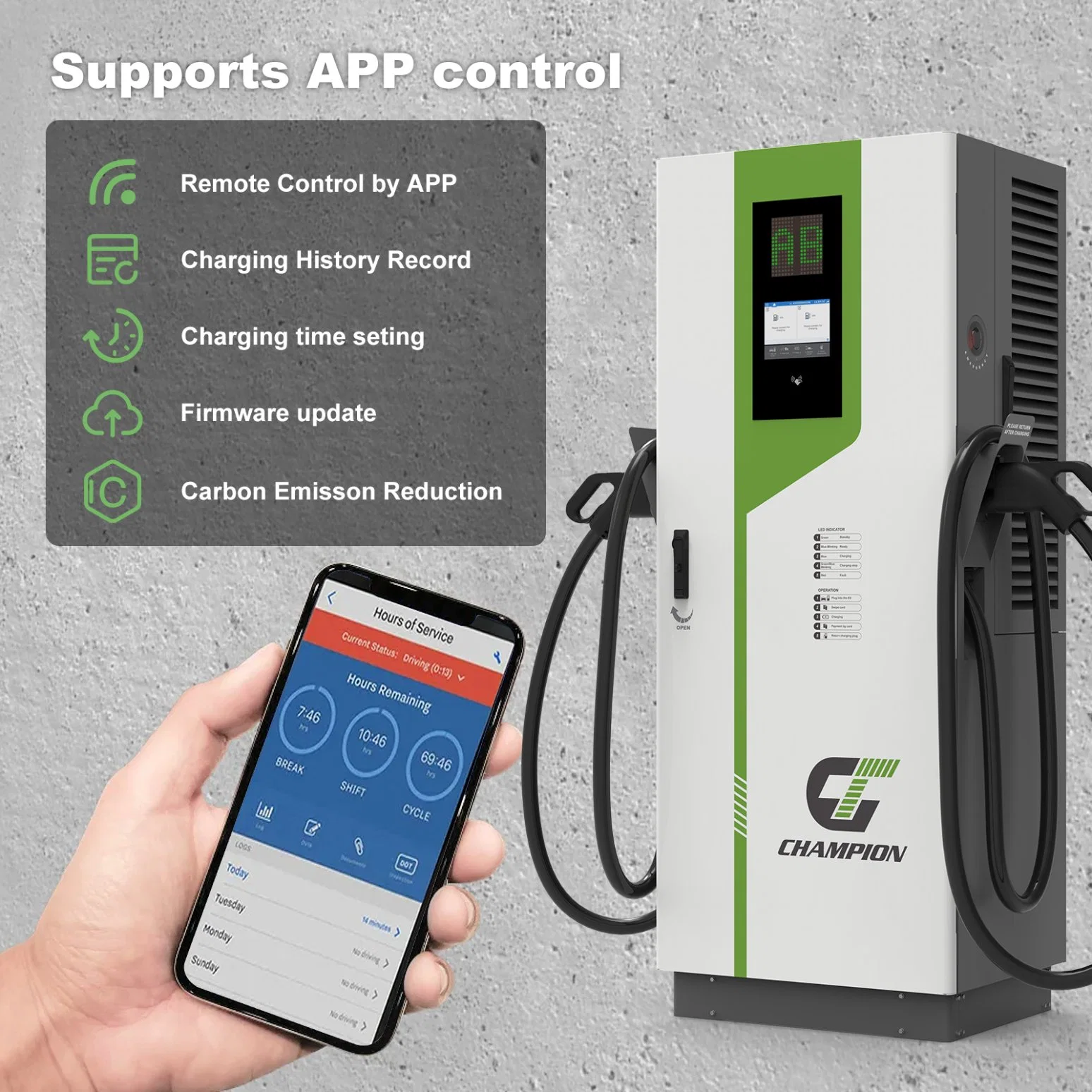 Hot Sale DC EV Charging Station CCS 2 60kw Electric Car Charger with 1000V Output Voltage Ocpp EV DC Fast Charger