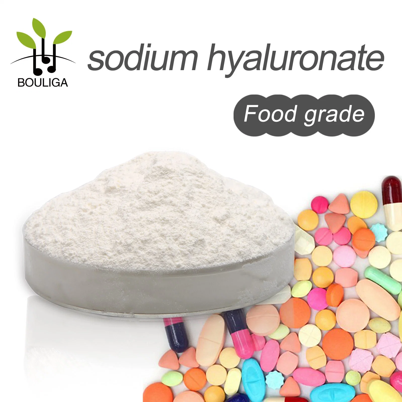 Sodium Hyaluronate Raw Material Food Grade Hyaluronic Acid Powder