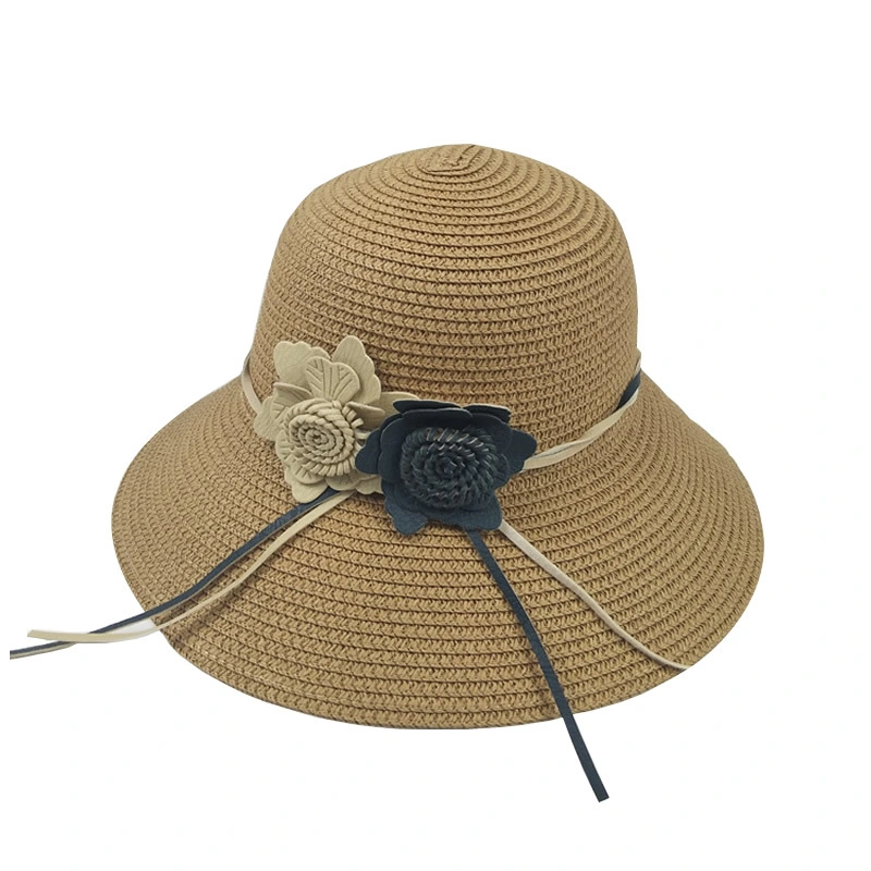 Lady Summer Fashion Knitted Wide-Brim Straw Wholesale/Supplier Women Beach Hats