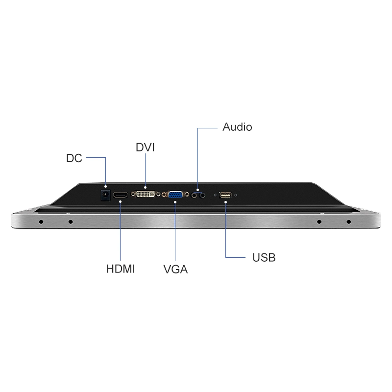 15-дюймовый 1024*768 VGA HDMI AV разъем BNC Емкостный сенсорный экран Алюминиевая рамка крепится к стене TFT OEM ODM промышленных ЖК монитор