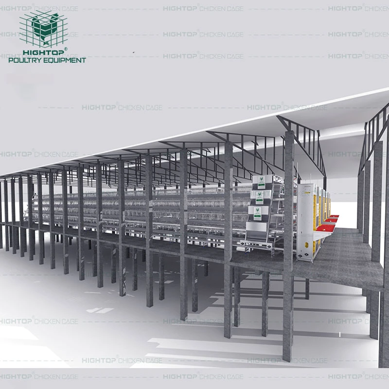 Hightop A Typ Layer Landwirtschafts-Ausrüstung Batterie Automatische Geflügelkage System für kenianische Farmen