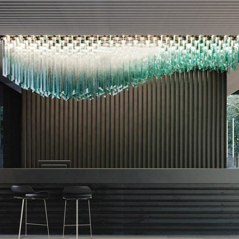 Estilo moderno Clube Hotel luxo moderno projeto LED personalizados Luz Lustre