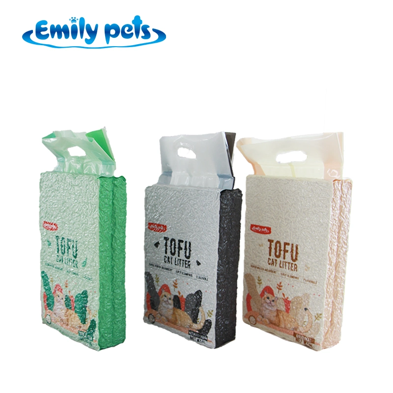 Quality Economical Super Fast Moisture Absorption Flavor Strip Tofu Cat Litter Strong Clumping Clay Cat Sand OEM ODM Cat Litter Factory Natural