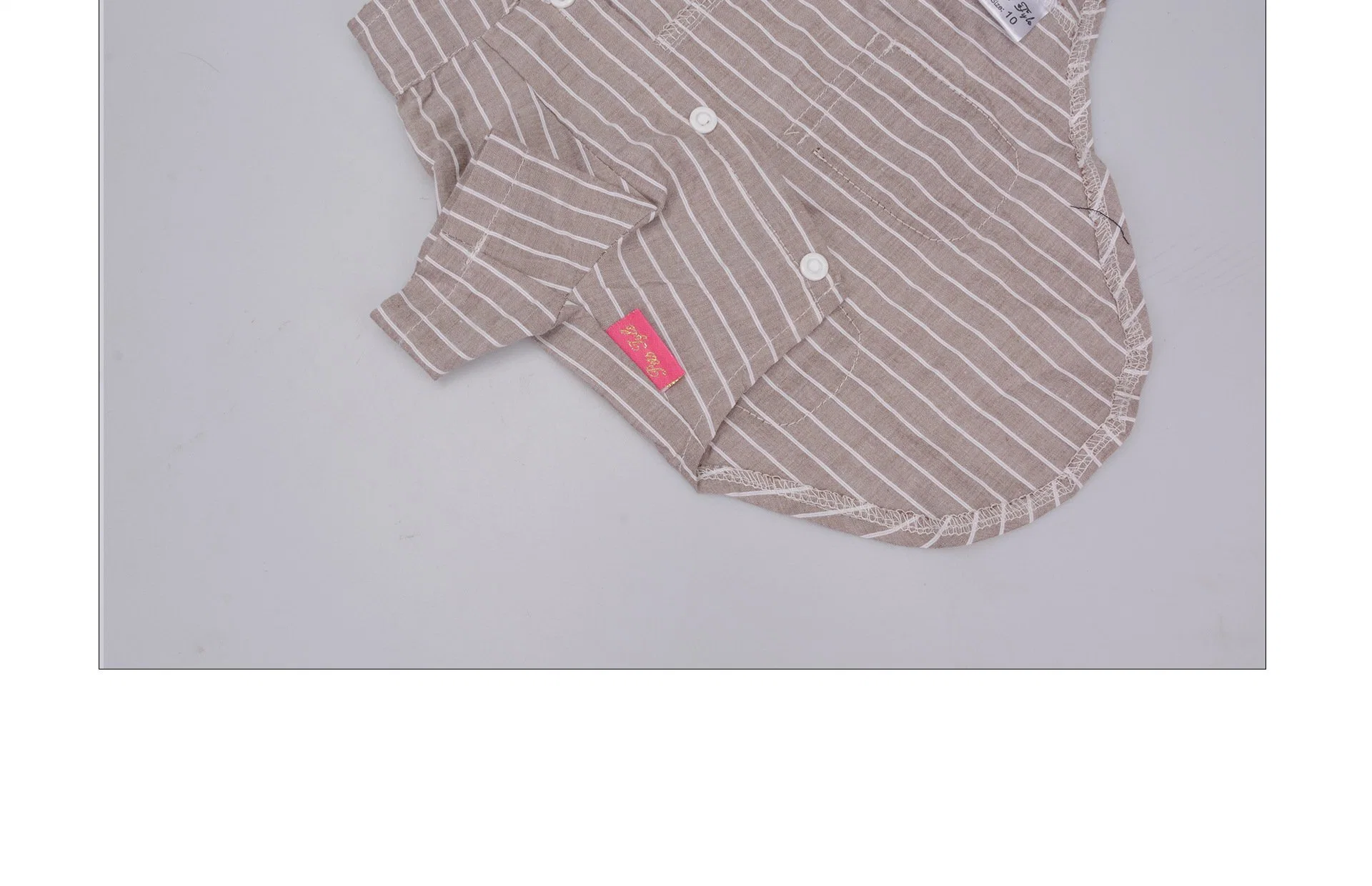 Fashion Fastener Stripe Pocket Summer T-Shirt Dog Accessories Pet Apparel