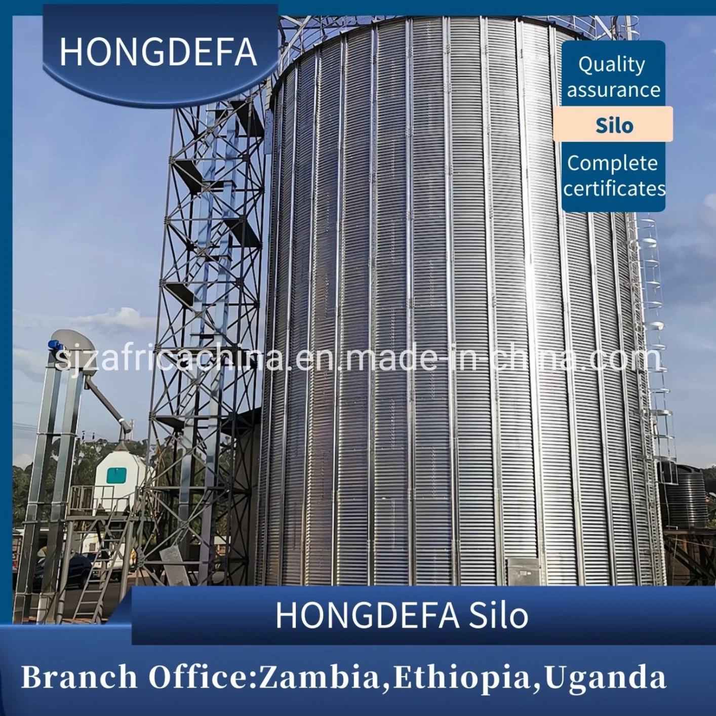 4*500t Silo de Acero trabajar con máquina de molino de trigo 100t in Zimbabue