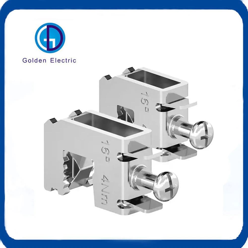 1.5-16mm2 Busbar Clamp Busbar System Cable Connection Clip Stainless Steel 65A 7.5X7.5mm Wire Clips