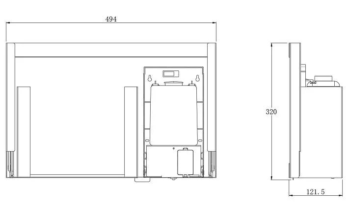 TD08-323K Accesorios de Baño 2 en 1 dispensador empotrado (papel y jabón líquido)