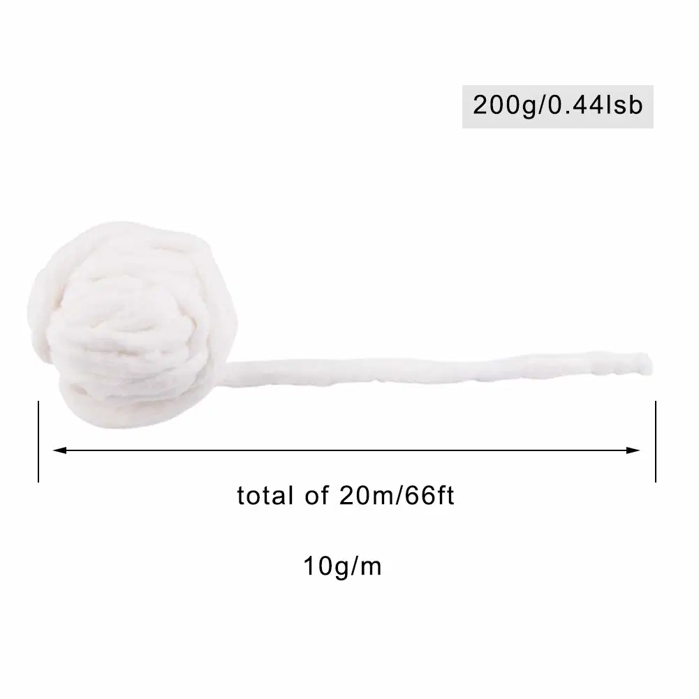 Coton 100%, blanc Beauté bobine biologique coton pelotes de foie ficelle pour manucures ongles salon de beauté