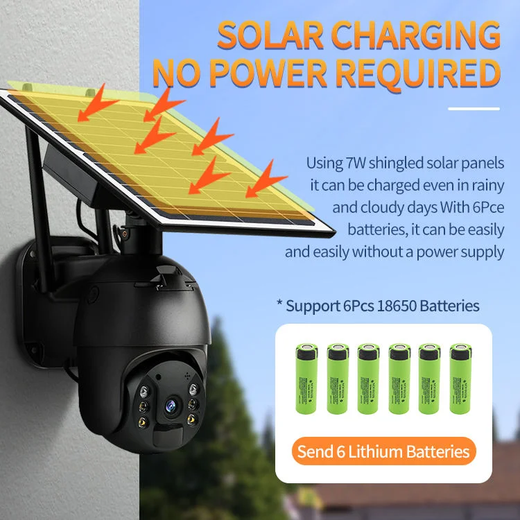 Smart Solar Panel Battery Security Camera 4G Night Vision Waterproof Camera System