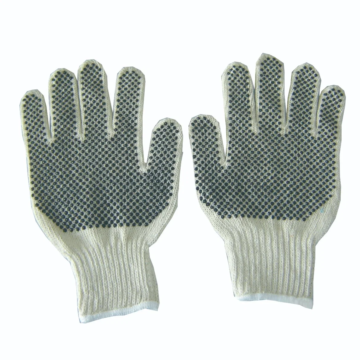 Slg-8002 T/C Yarn Gloves PVC Dots Gloves Dotted Cotton Gloves Cotton Knit