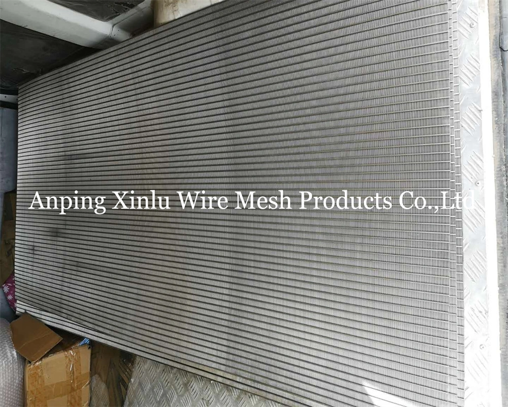 Stainless Steel Slotted Vee Wedge Wire Screen Panels Electric Resistance Welding